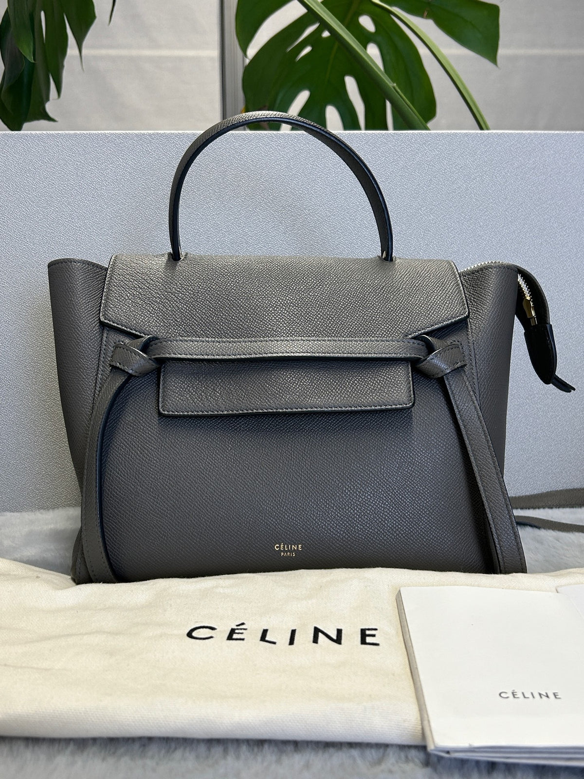 Celine - Belt Bag Small - Leather - Grey - (Small)