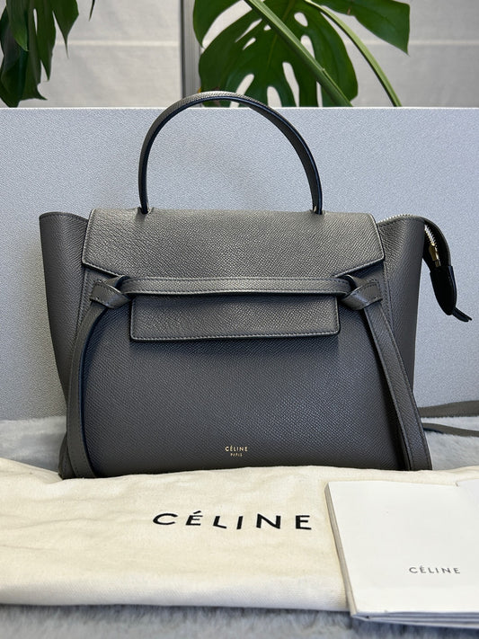 Celine - Belt Bag Small - Leather - Grey - (Small)