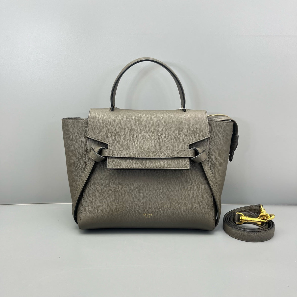 Celine - Belt Bag Small - Leather - Grey - (Small)