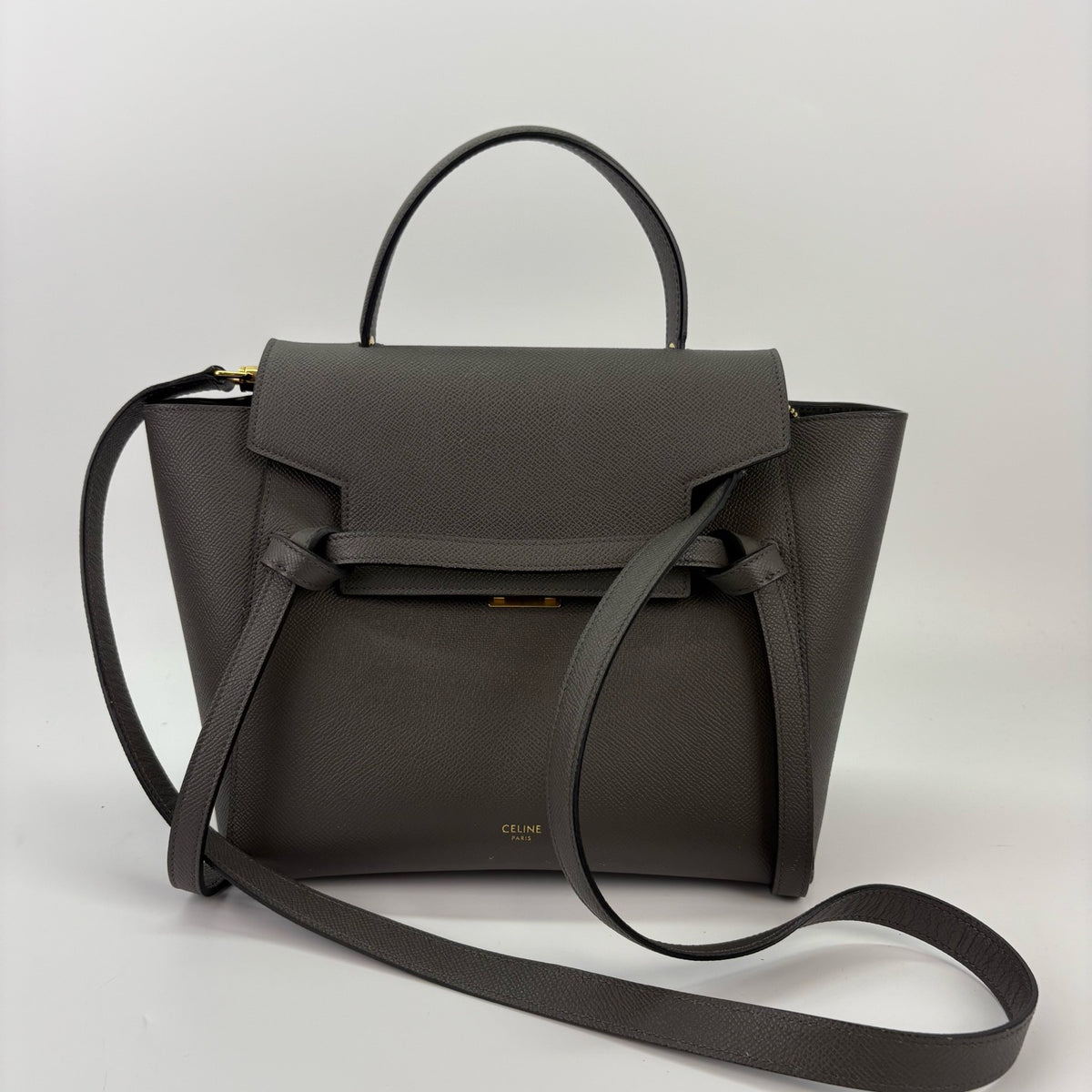 Celine - Belt Bag Small - Leather - Grey - (small)
