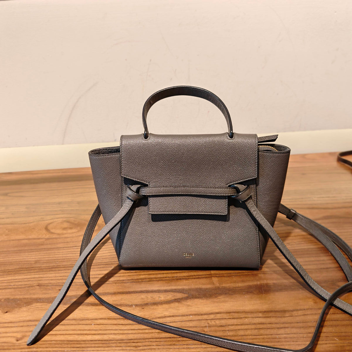 Celine - Belt Bag Small - Leather - Grey - (Small)