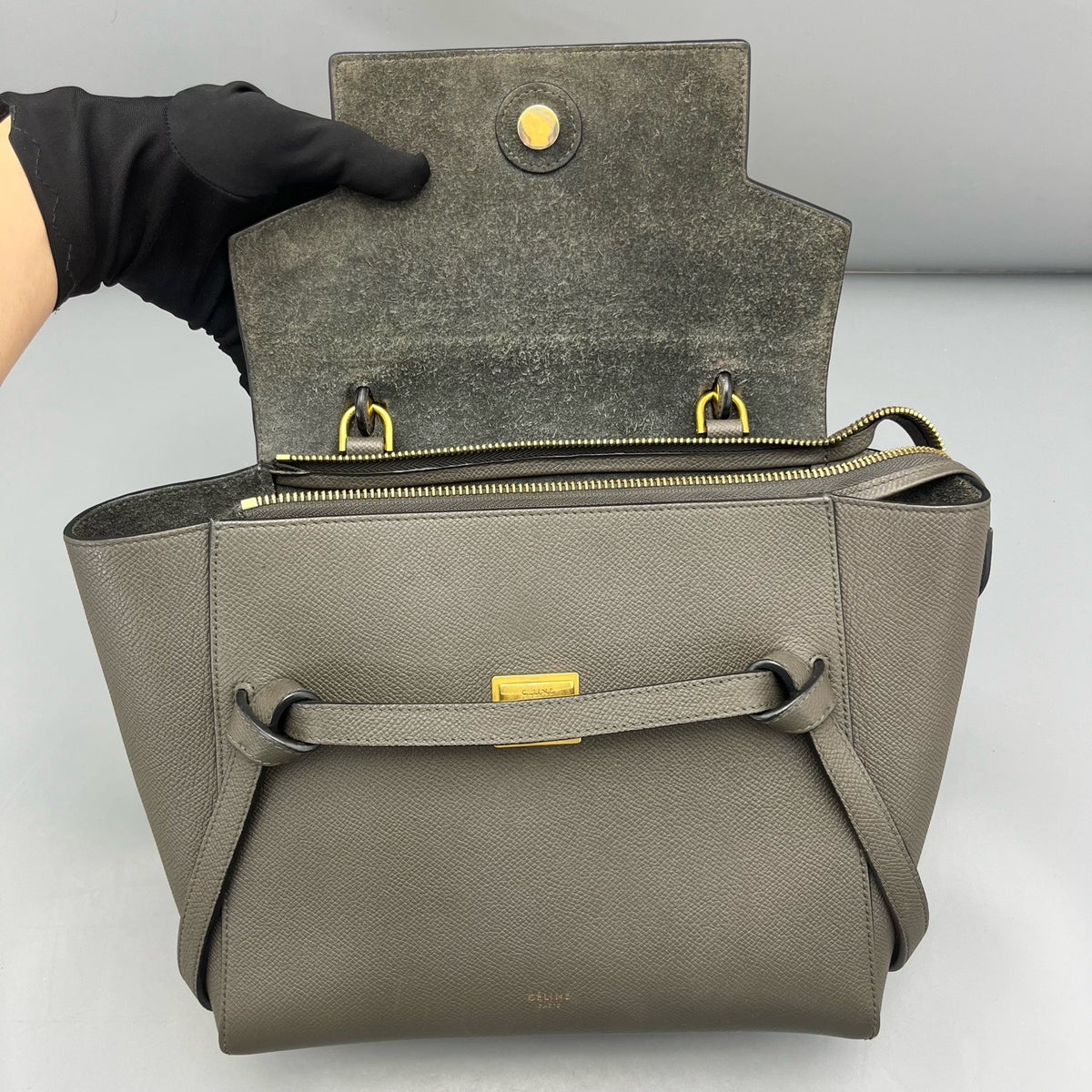 Celine - Belt Bag Small - Leather - Grey - (Small)