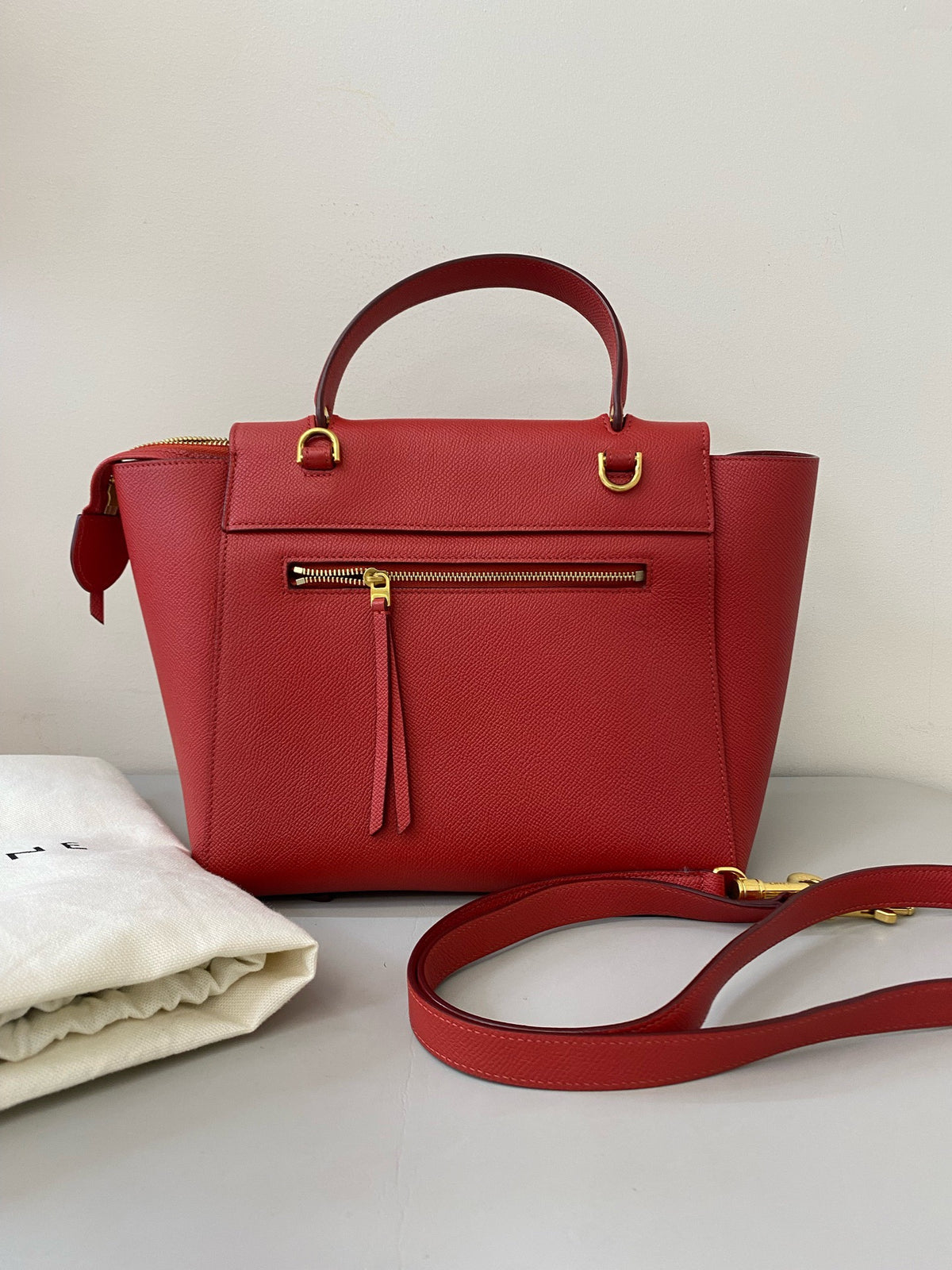 Celine - Belt Bag Small - Leather - Red - (small)