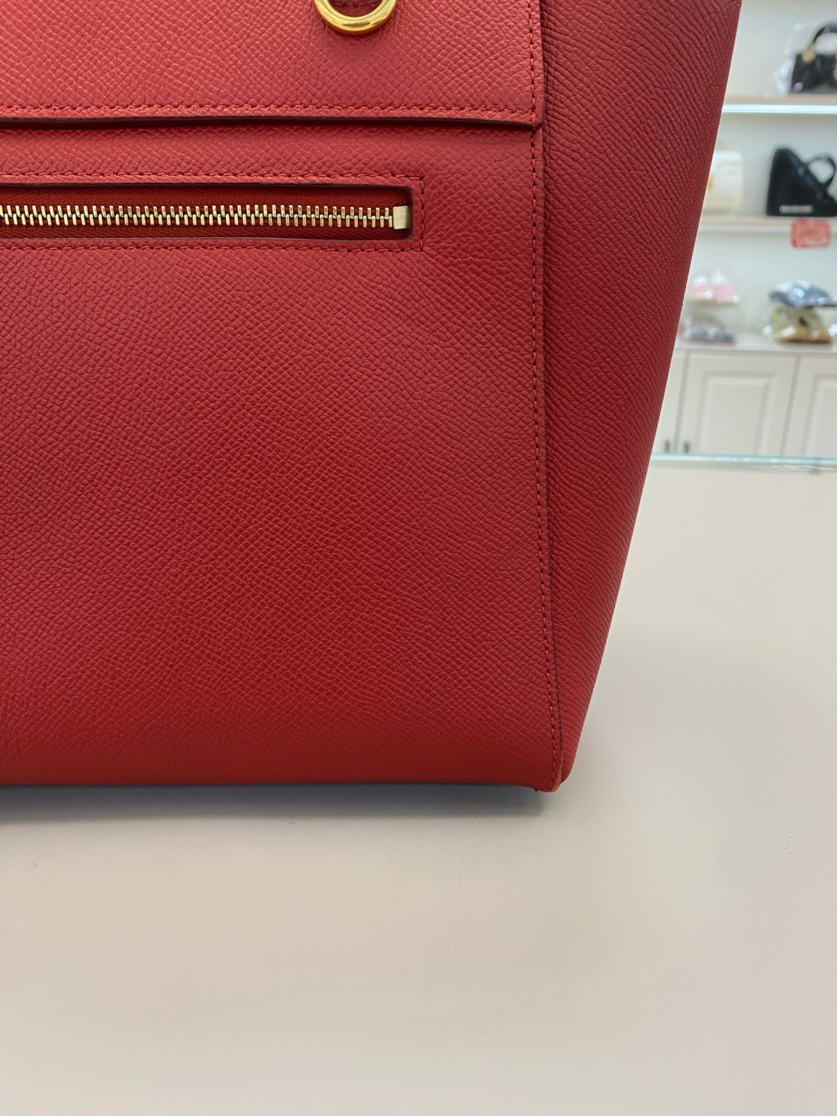 Celine - Belt Bag Small - Leather - Red - (small)