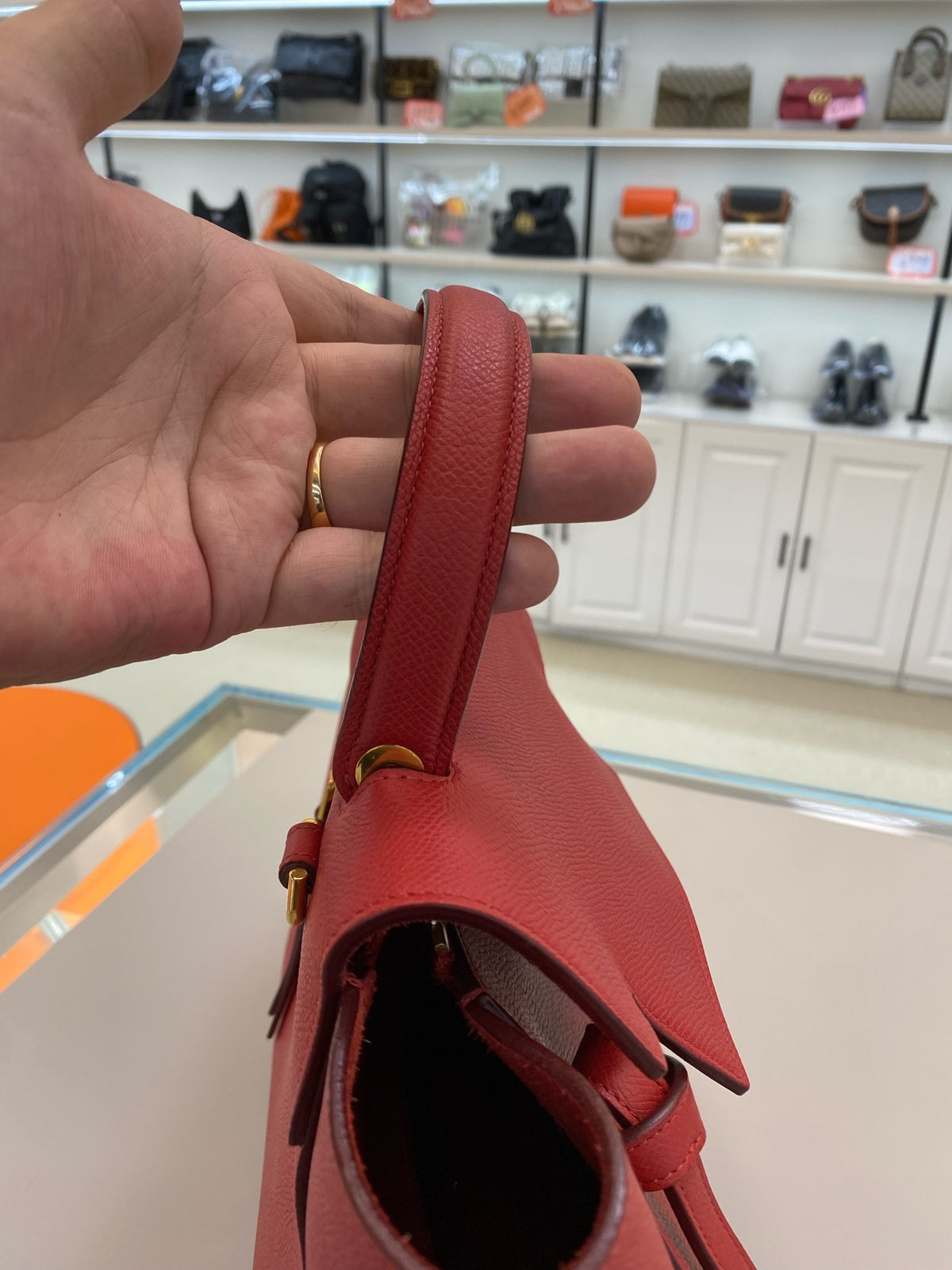 Celine - Belt Bag Small - Leather - Red - (small)