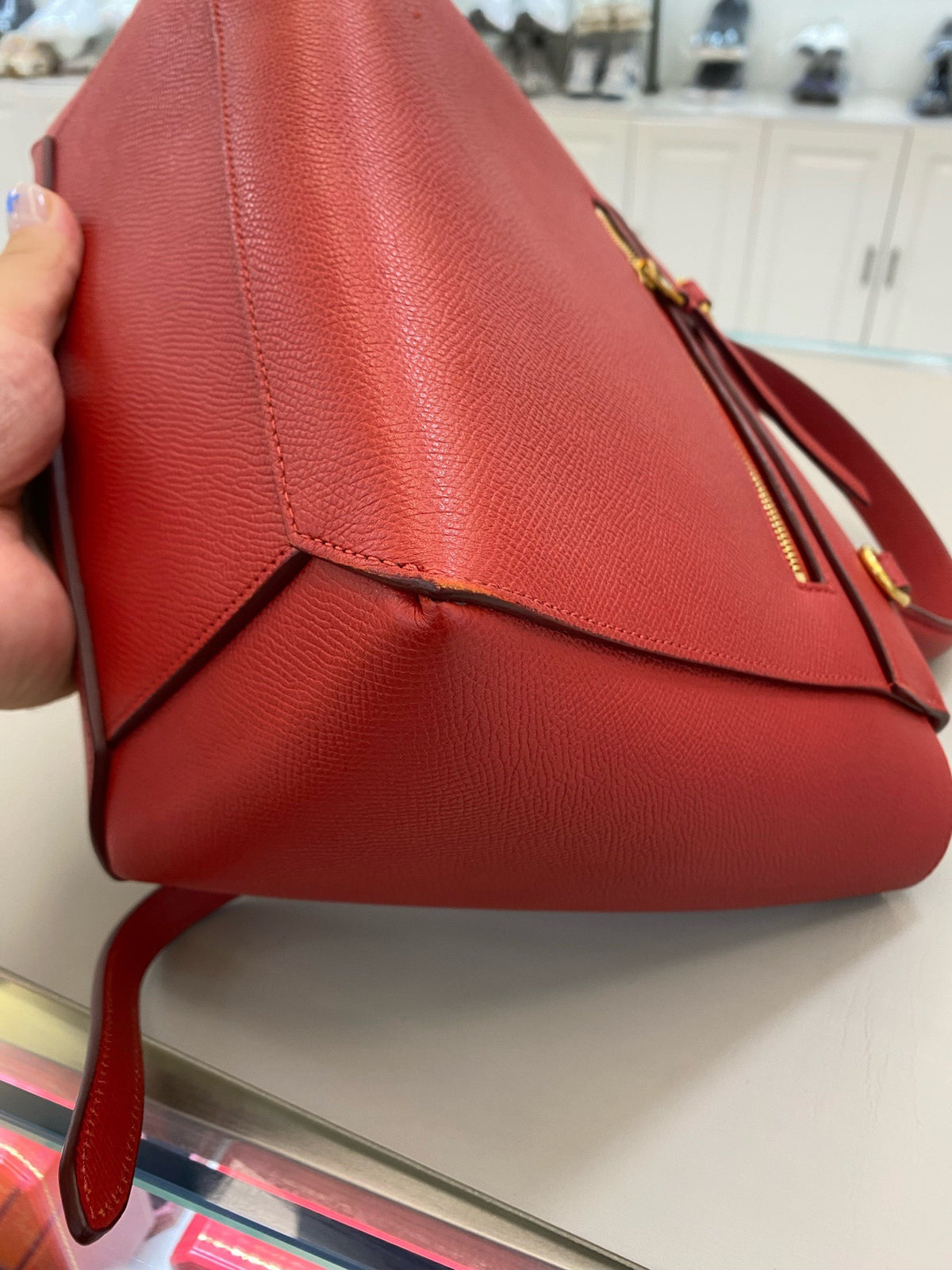 Celine - Belt Bag Small - Leather - Red - (small)