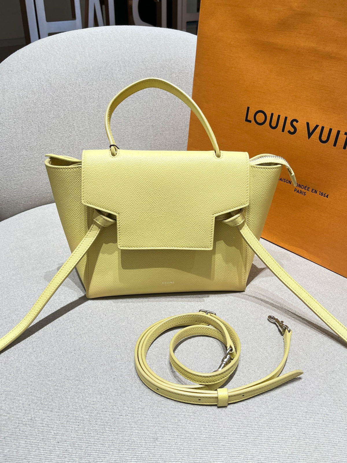 Celine - Belt Bag Small - Leather - Yellow - (small)