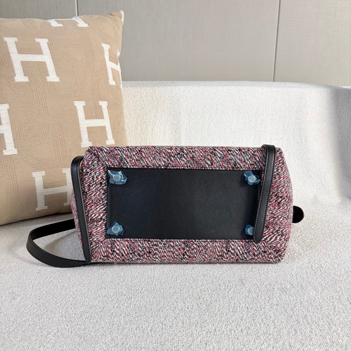 Celine - Belt Bag - Tweed and Leather - Multicolour with Black accents - (medium)