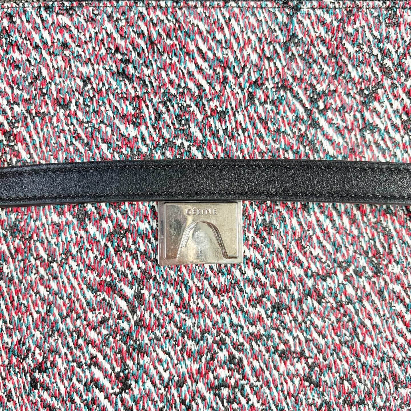 Celine - Belt Bag - Tweed and Leather - Multicolour with Black accents - (medium)