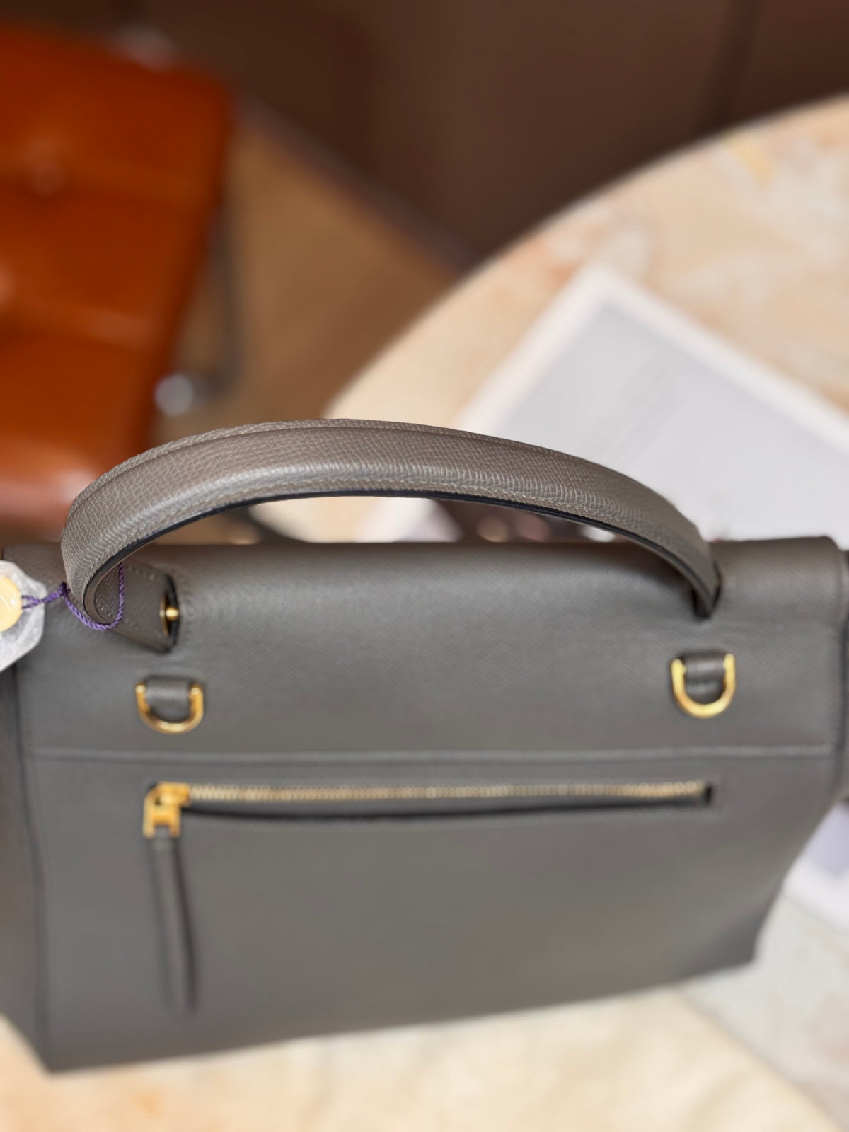 Celine - Belt Large - Leather - Grey - (large)