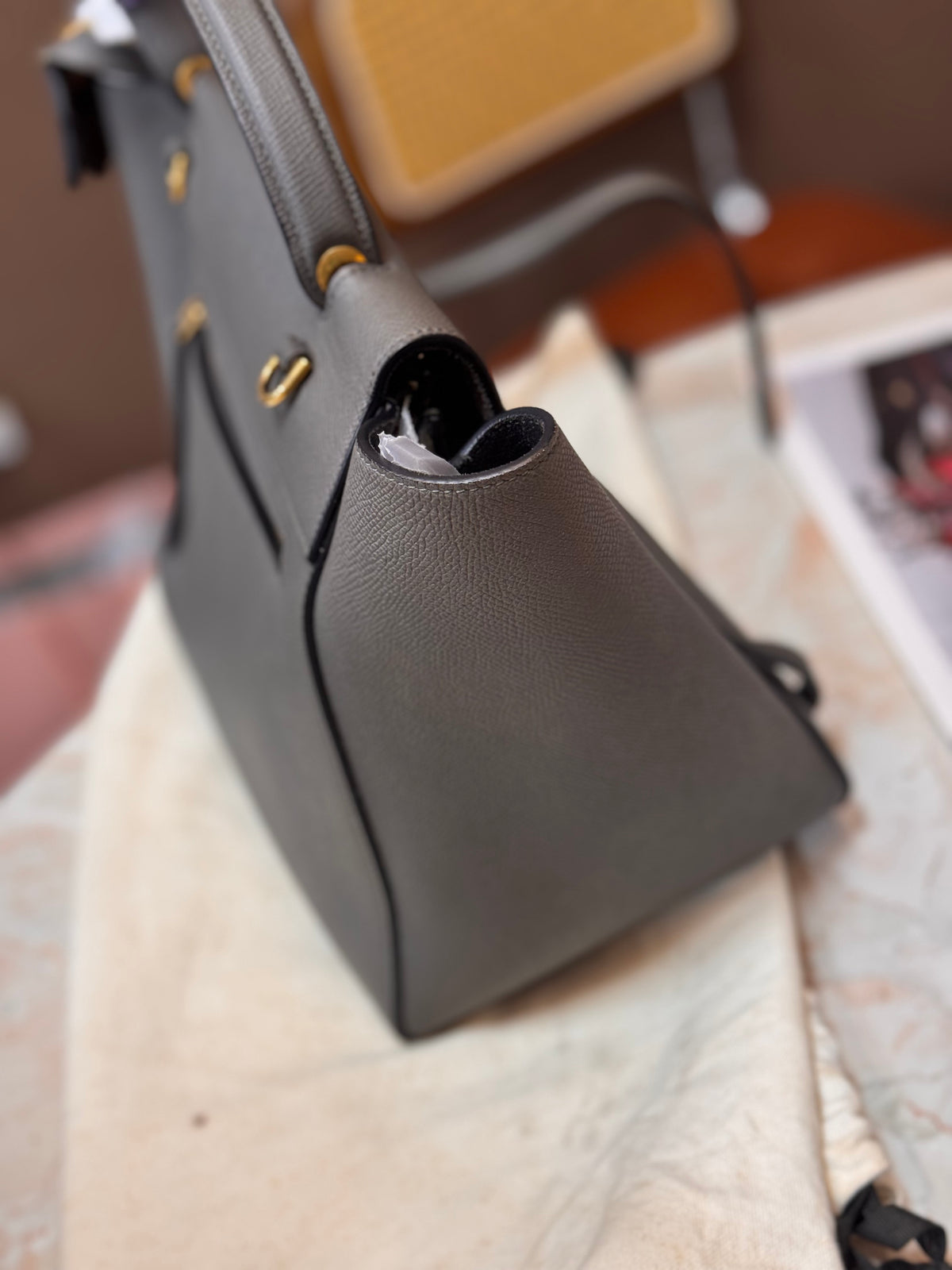 Celine - Belt Large - Leather - Grey - (large)