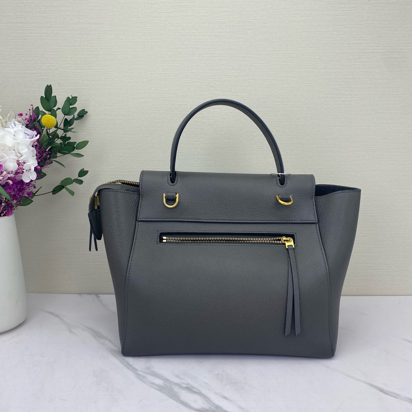 Celine - Belt - Leather - Grey - (mini)