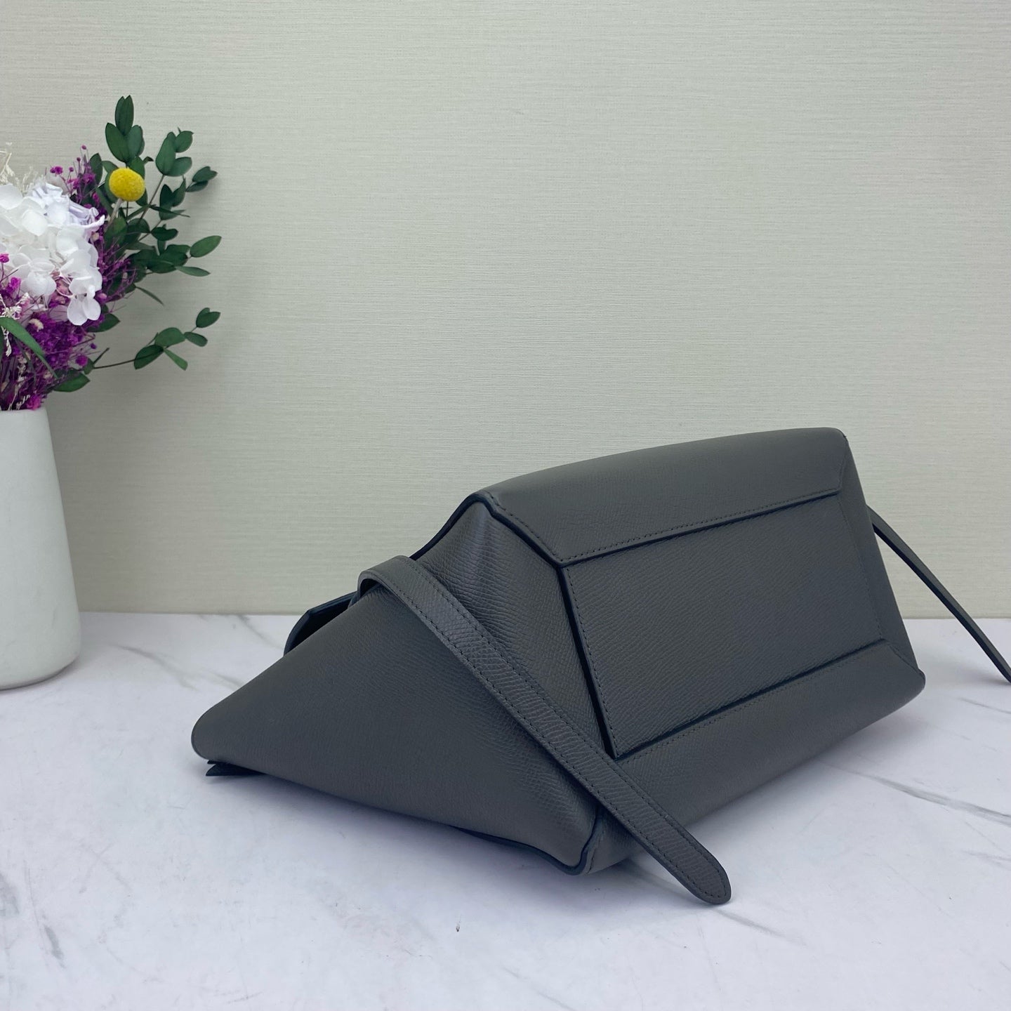 Celine - Belt - Leather - Grey - (mini)