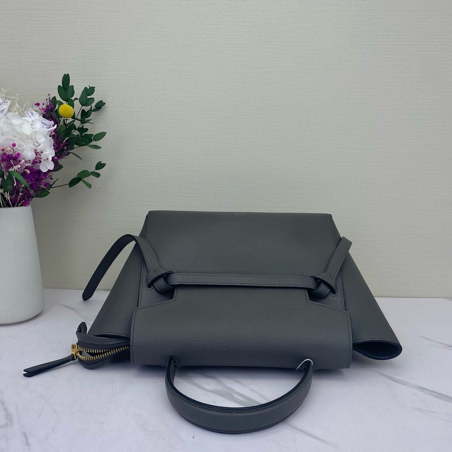 Celine - Belt - Leather - Grey - (mini)