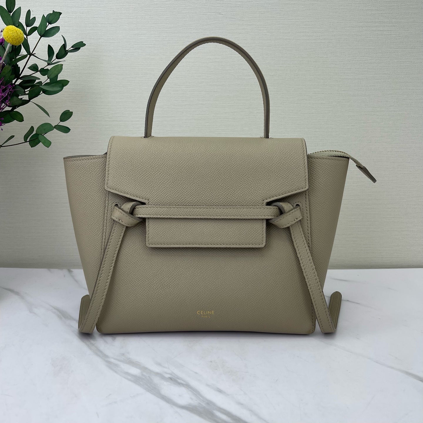 Celine - Belt - Leather - Grey - (nano)