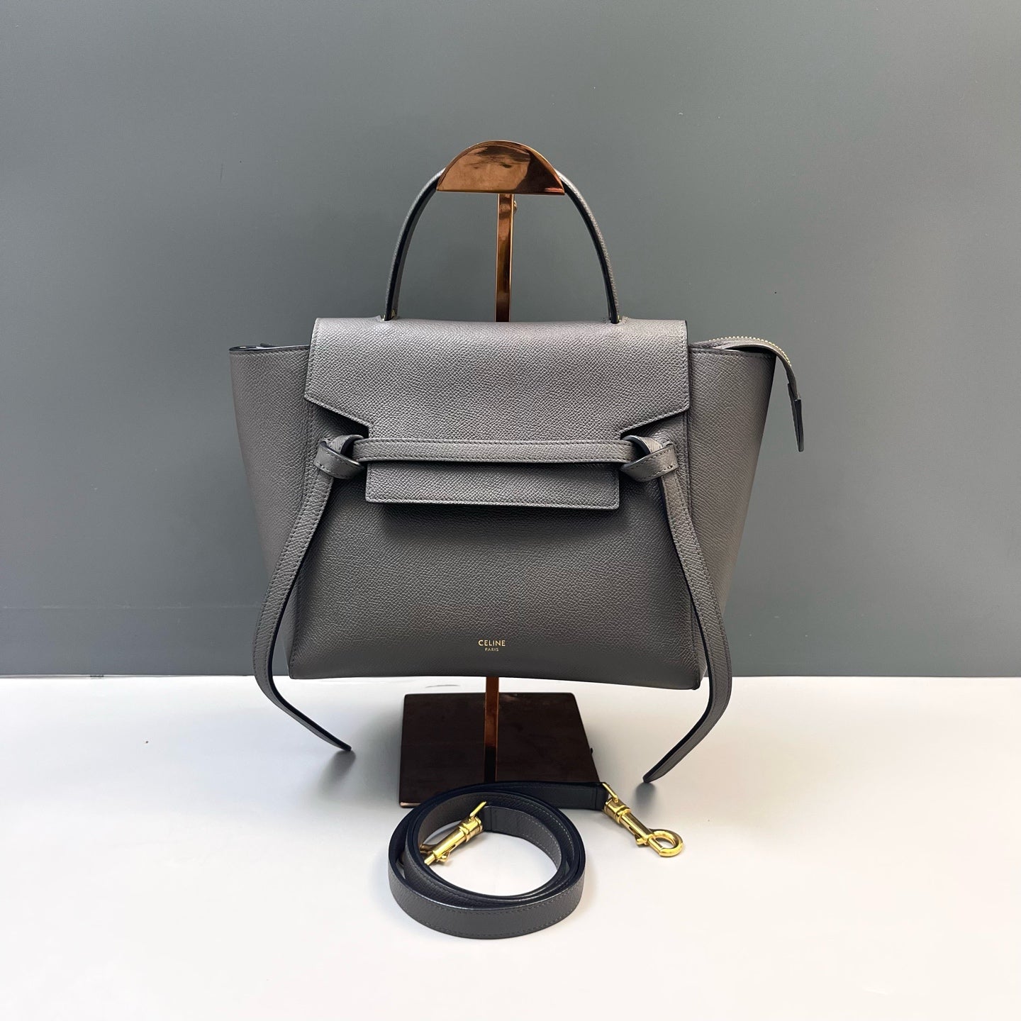 Celine - Belt - Leather - Grey - (small)
