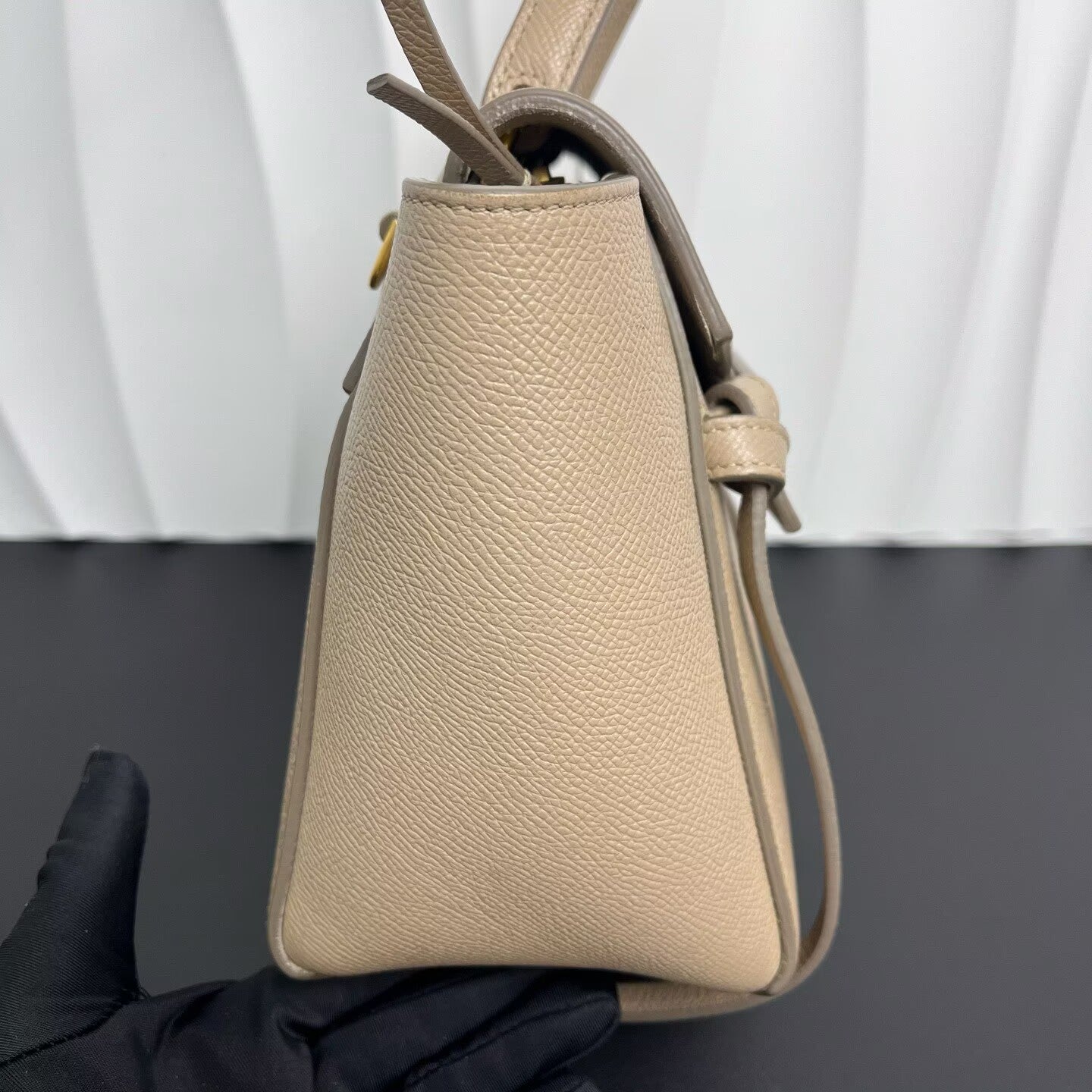 Celine - Belt Micro Bag - Grained calfskin leather - Beige - (small)