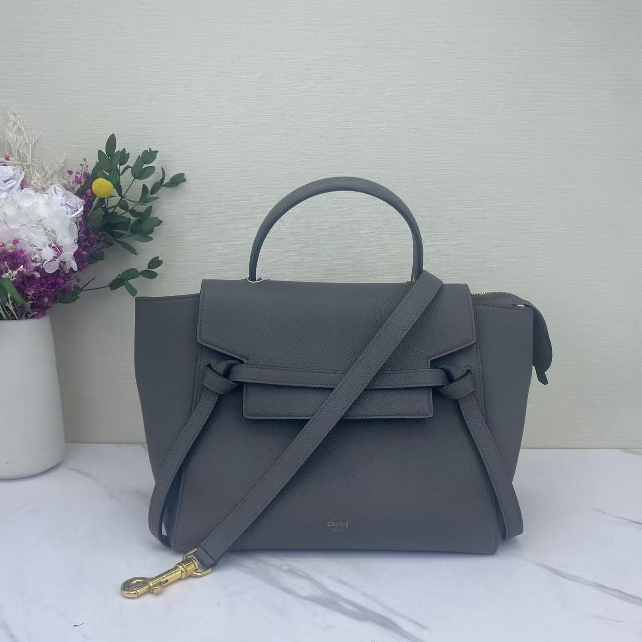 Celine - Belt Micro - Cowhide leather - Grey - (small)