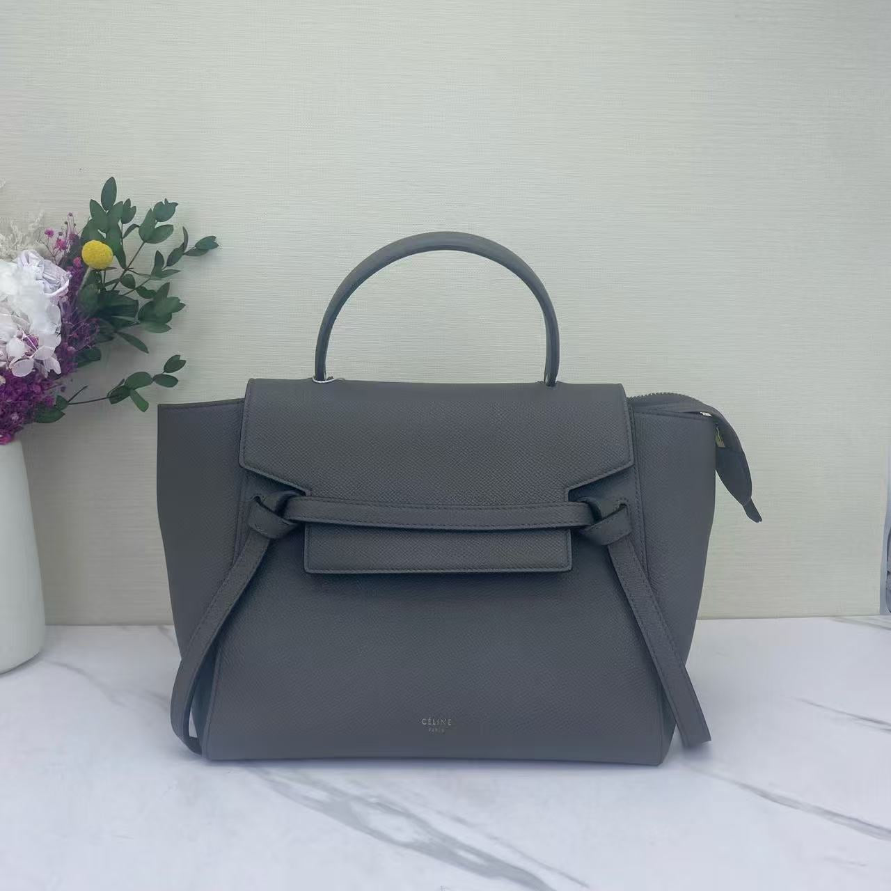 Celine - Belt Micro - Cowhide leather - Grey - (small)