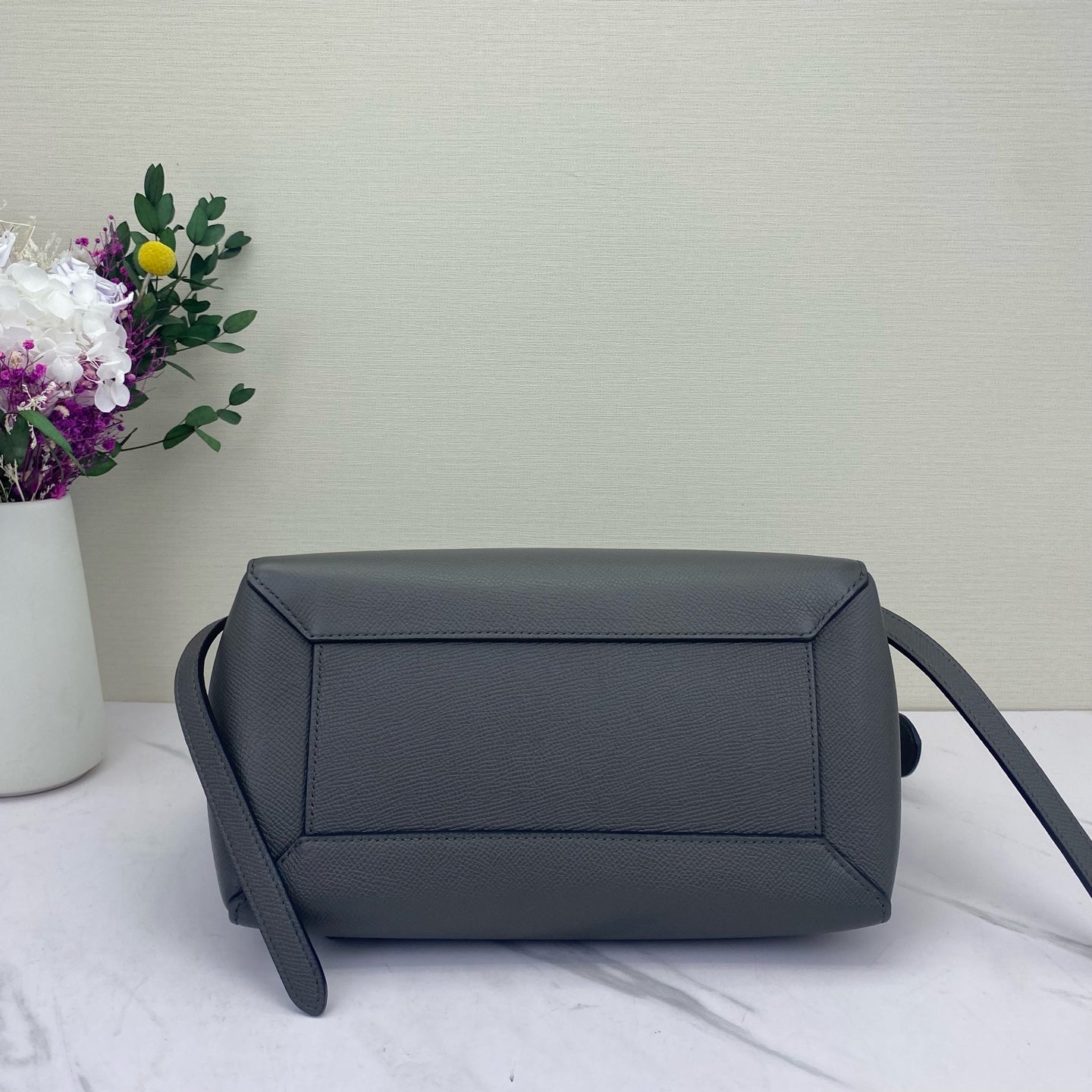 Celine - Belt Micro - Grained calfskin leather - Grey - (small)