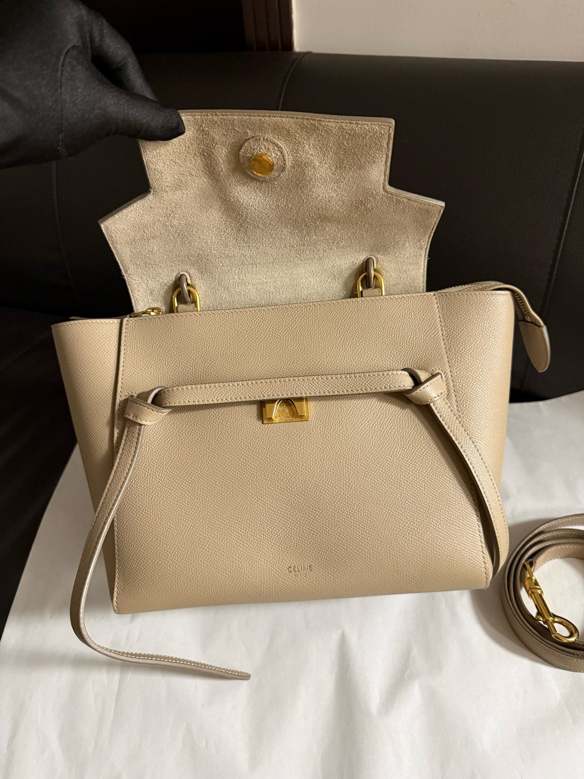 Celine - Belt Micro - Leather - Beige - (mini)
