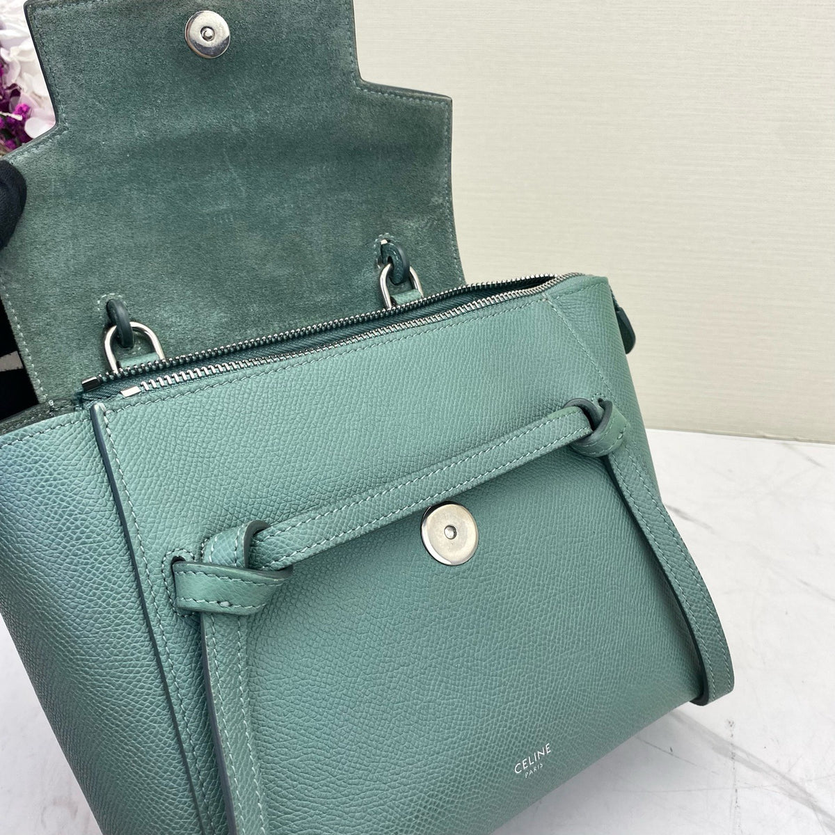 Celine - Belt Micro - Leather - Green - (small)