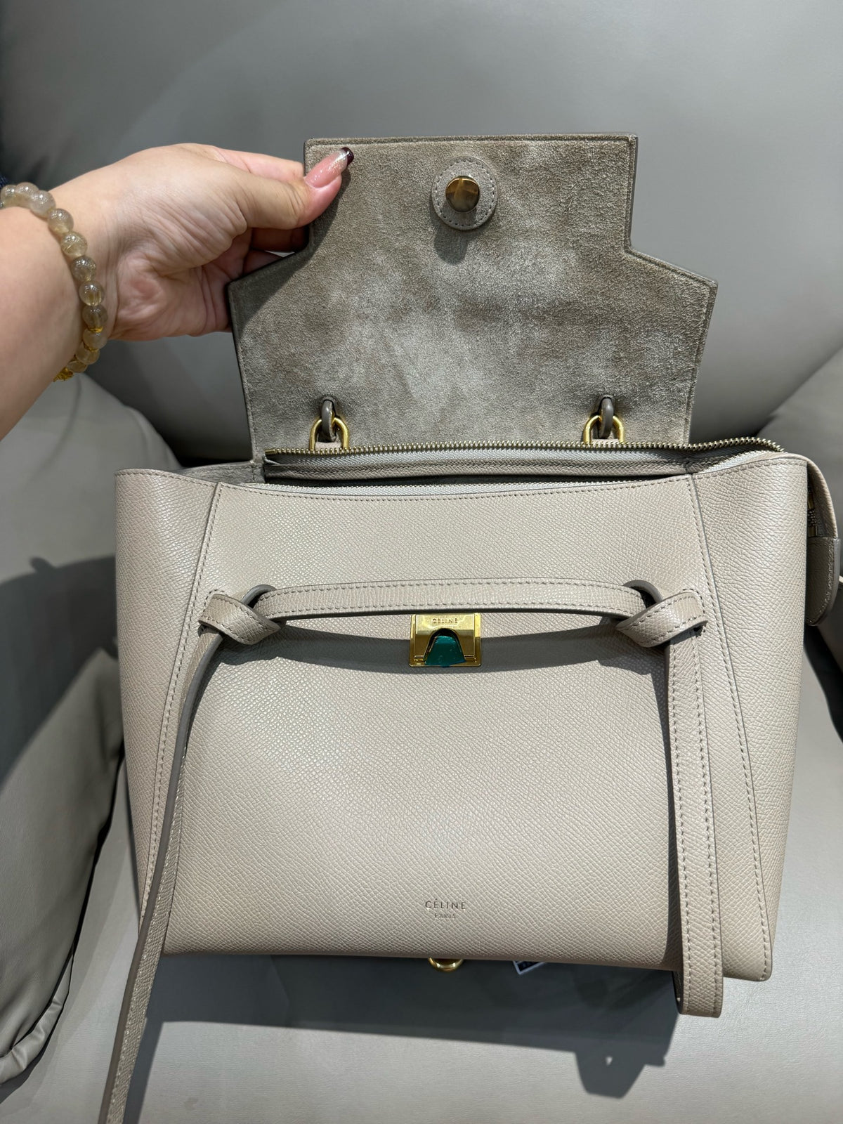 Celine - Belt Micro - Leather - Grey - (mini)