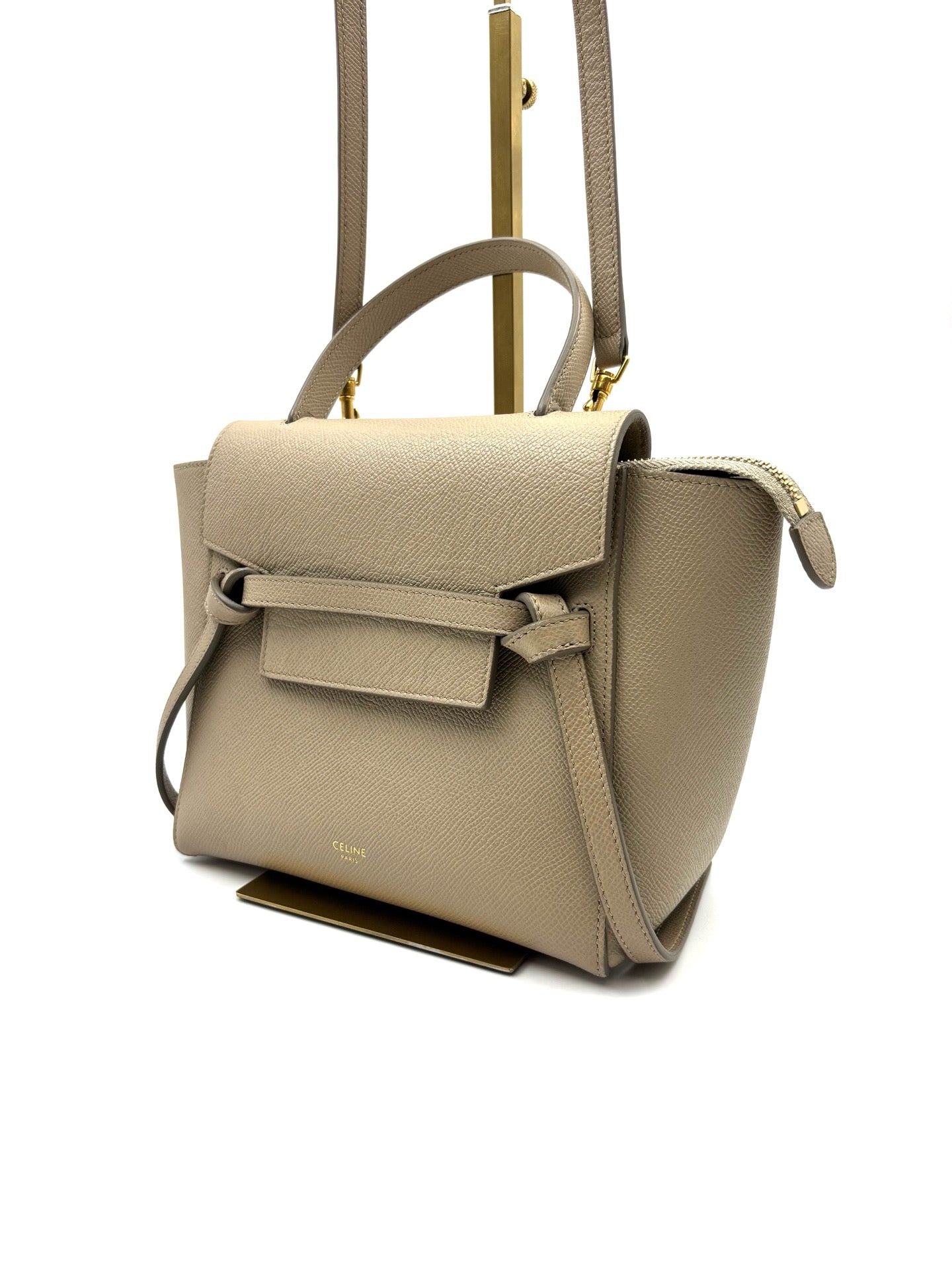 Celine - Belt NANO BELT - Leather - Grey - (mini)