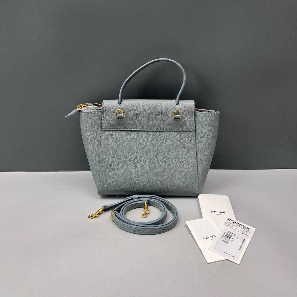 Celine - Belt Nano - Leather - Blue - (mini)