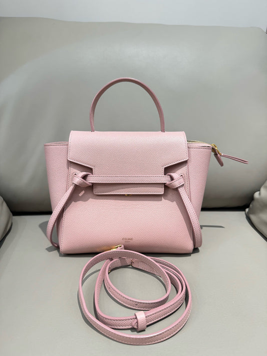 Celine - Belt Nano - Leather - Pink - (mini)