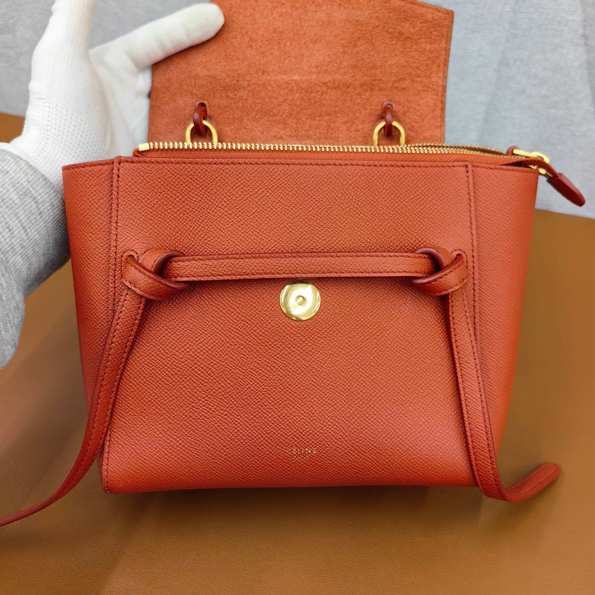 Celine - Belt Nano - Leather - Red - (mini)