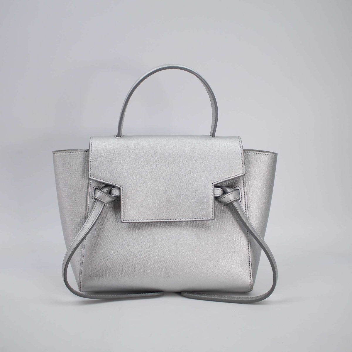 Celine - Belt Nano - Leather - Silver - (mini)