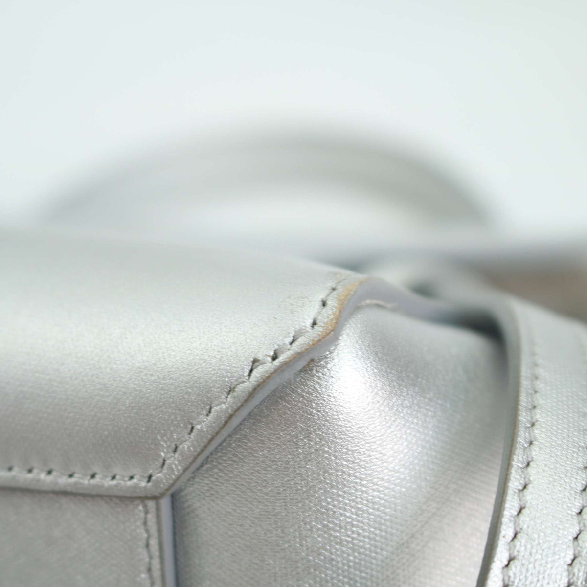 Celine - Belt Nano - Leather - Silver - (mini)