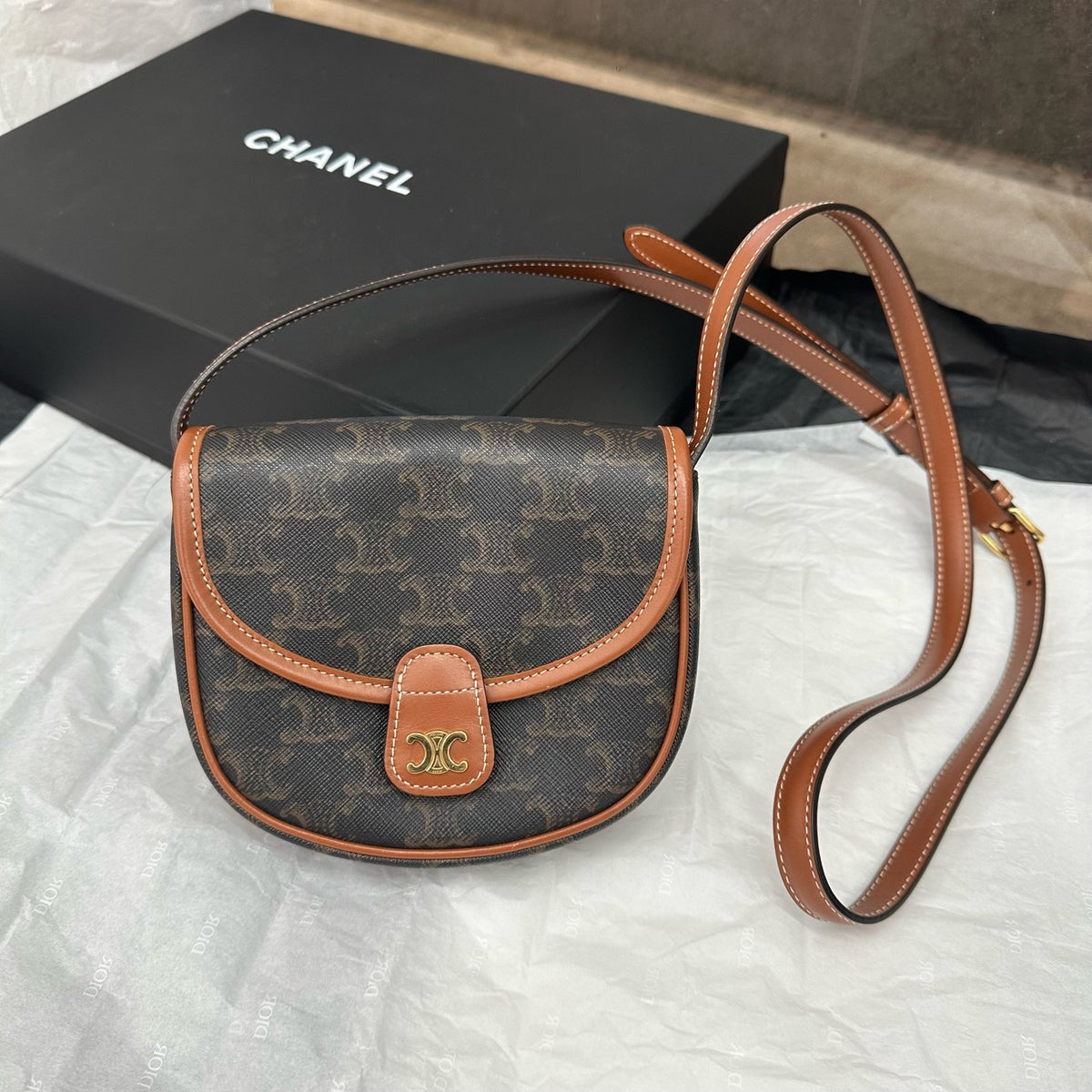 Celine - Besace Mini - Cloth - Brown - (mini)