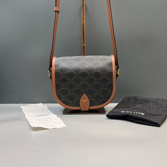 Celine - Besace Triomphe - Leather - Brown - (Medium)