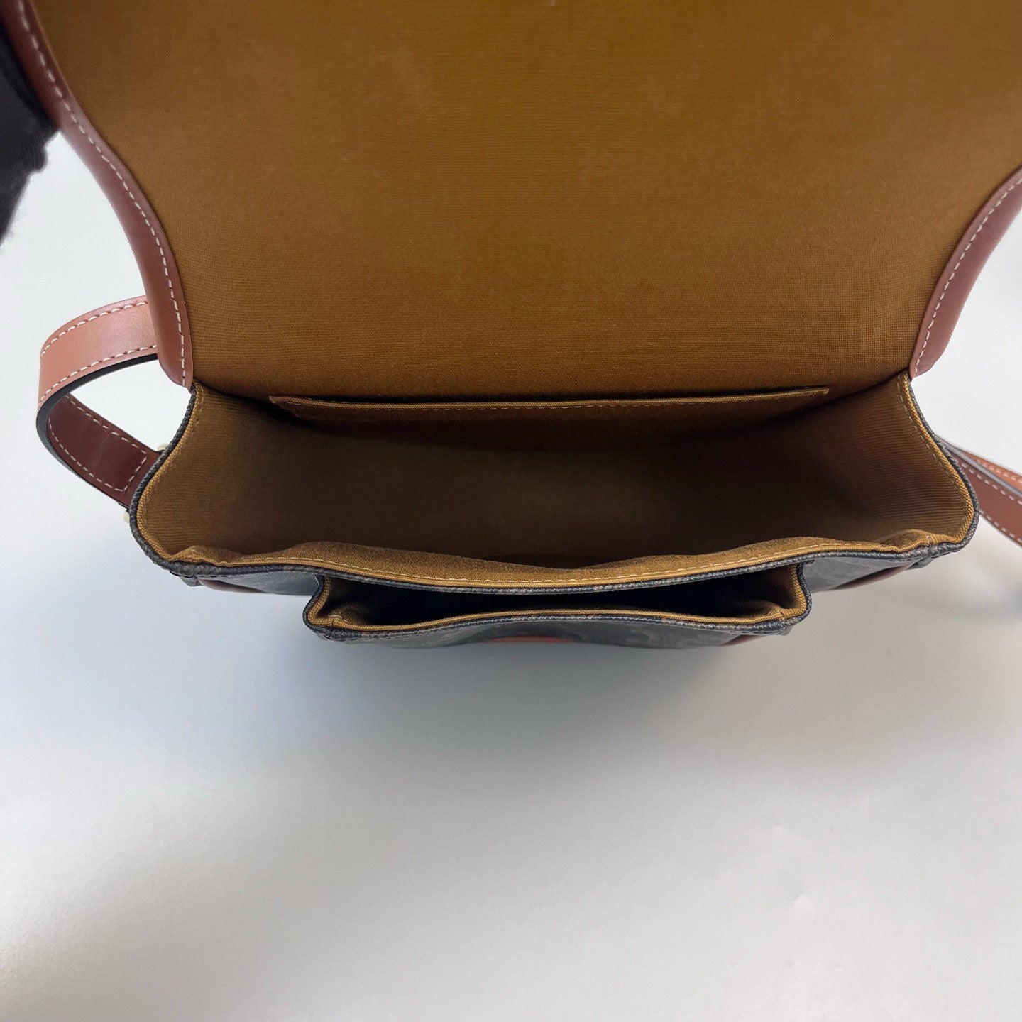 Celine - Besace Triomphe - Triomphe canvas and calfskin leather - Brown - (small)