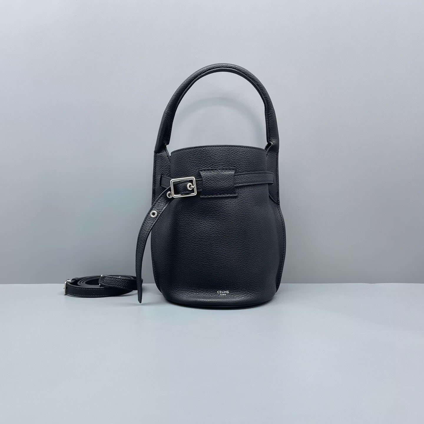 Celine - Big Bag Bucket - Grained calfskin leather - Black - (small)
