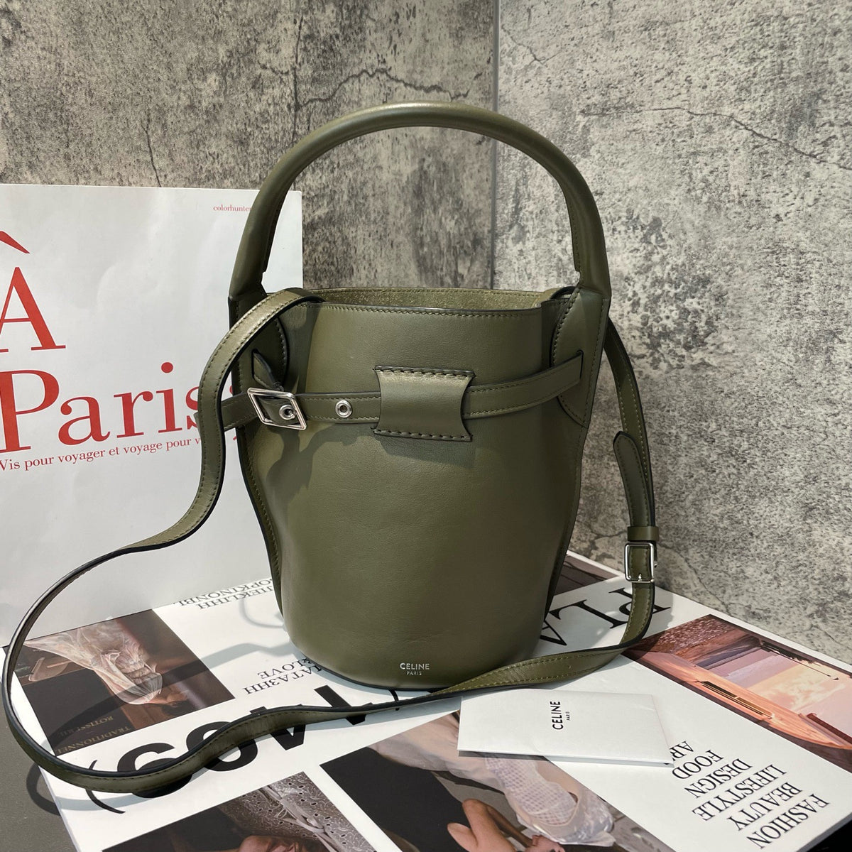 Celine - Big Bag Mini - Leather - Green - (mini)