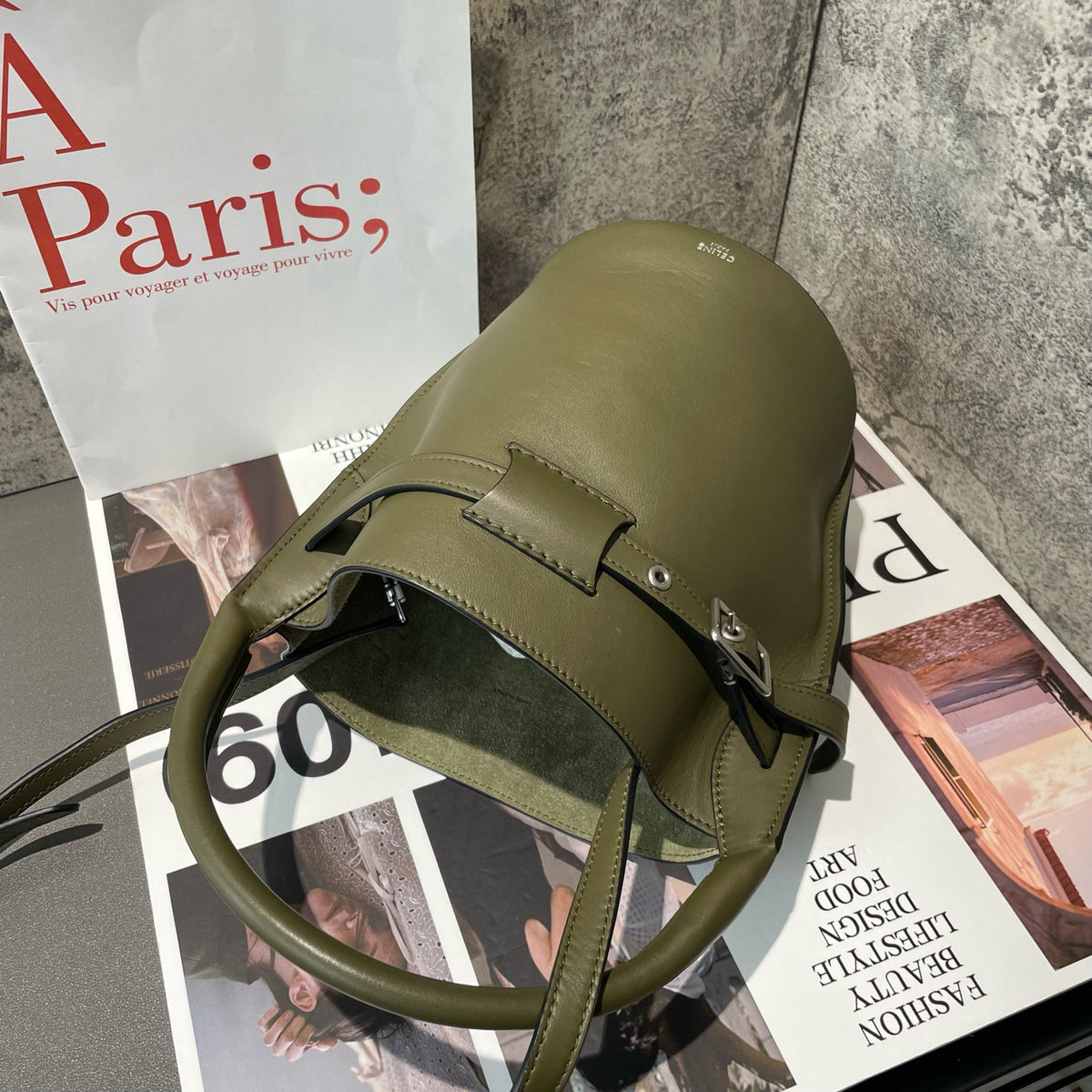 Celine - Big Bag Mini - Leather - Green - (mini)