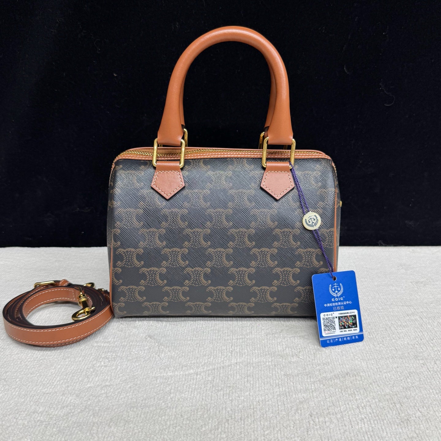 Celine - Boston - Leather - Brown - (mini)