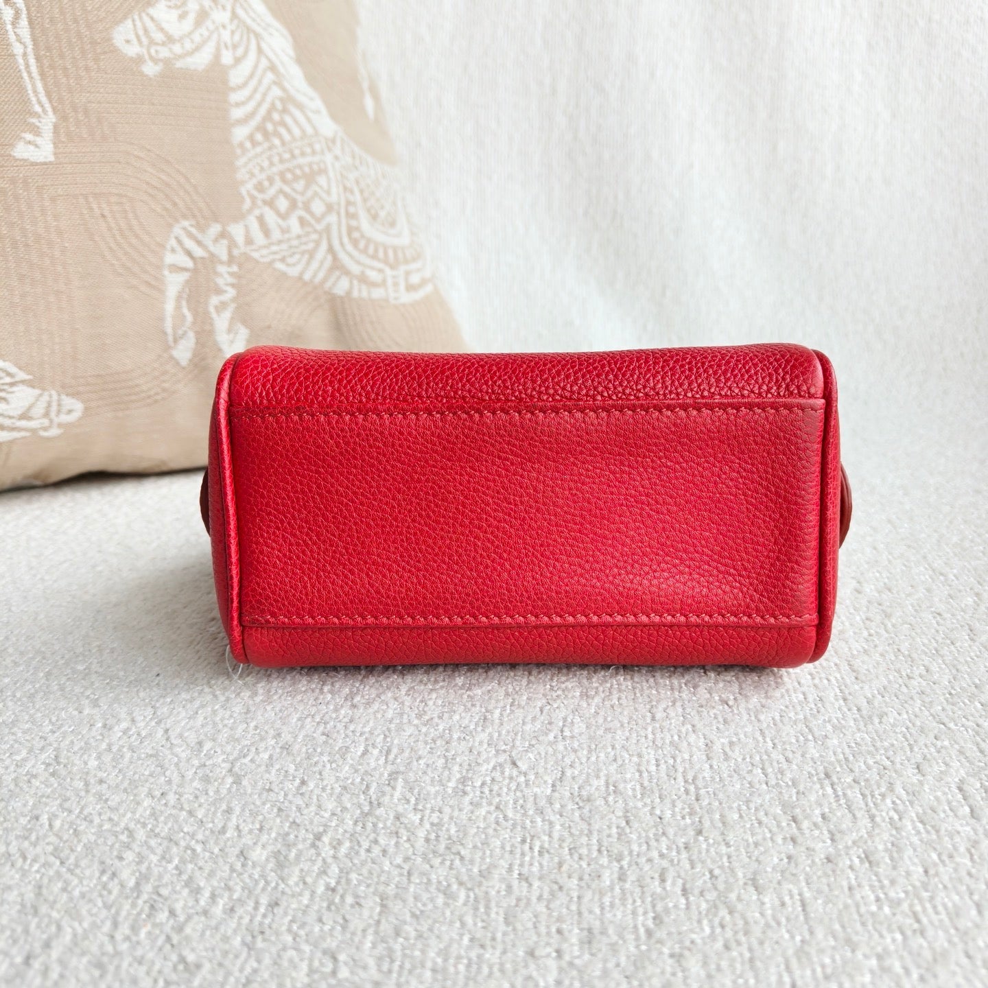 Celine - Boston Mini Bag - Cowhide leather - Red with Gold-Tone Hardware - (mini)