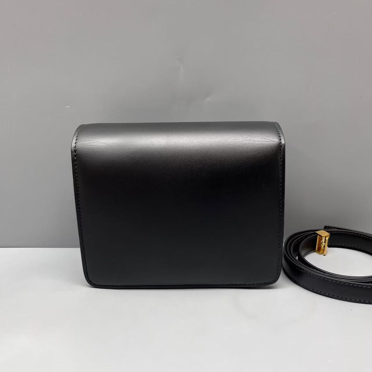 Celine - Box Bag - Box leather - Black with Gold-Tone Hardware - (mini)
