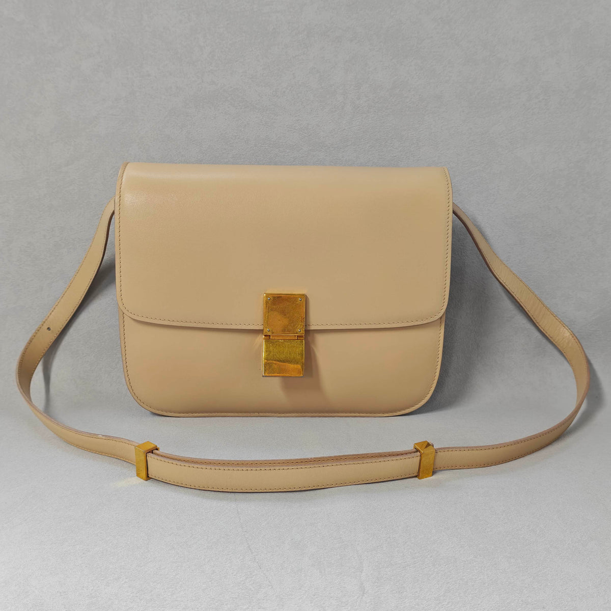 CELINE - Box Bag - Leather - Beige - (medium)