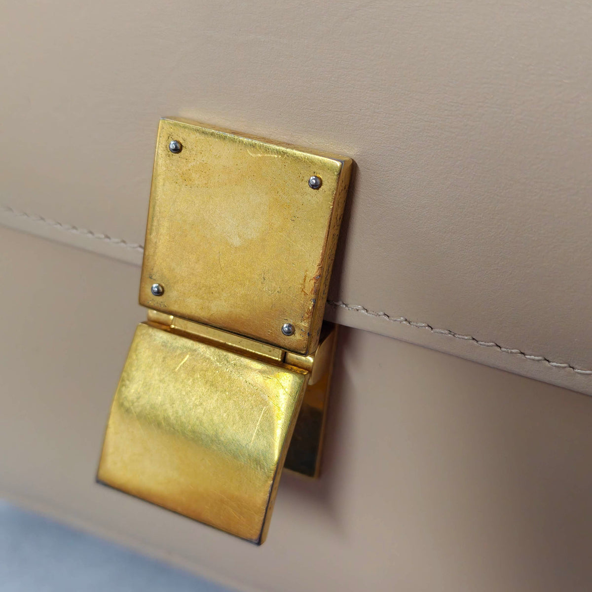 CELINE - Box Bag - Leather - Beige - (medium)