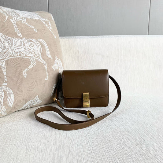 Celine - Box Bag - Leather - Brown - (mini)