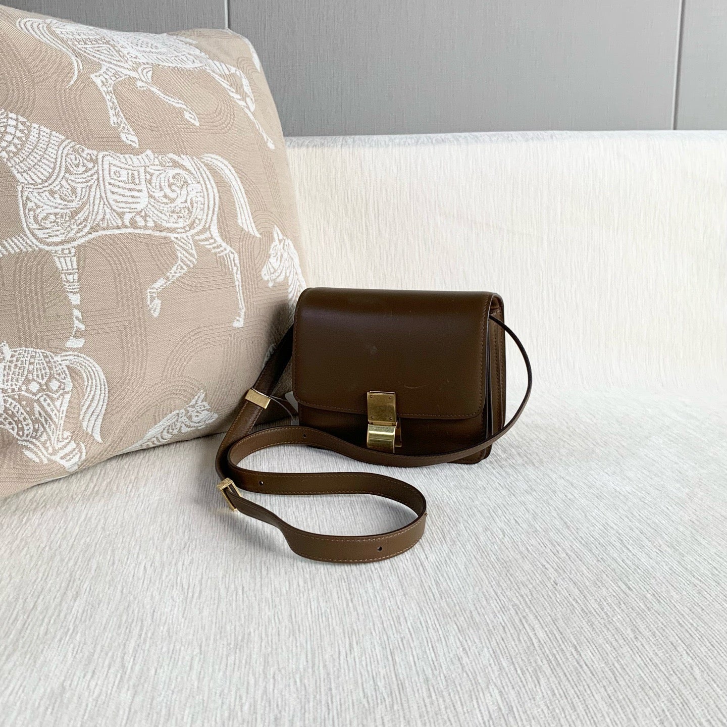 Celine - Box Bag - Leather - Brown - (mini)
