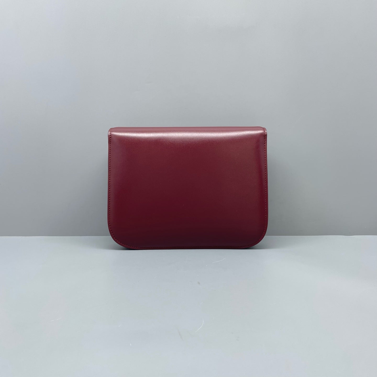 Celine - Box Bag - Leather - Burgundy - (medium)