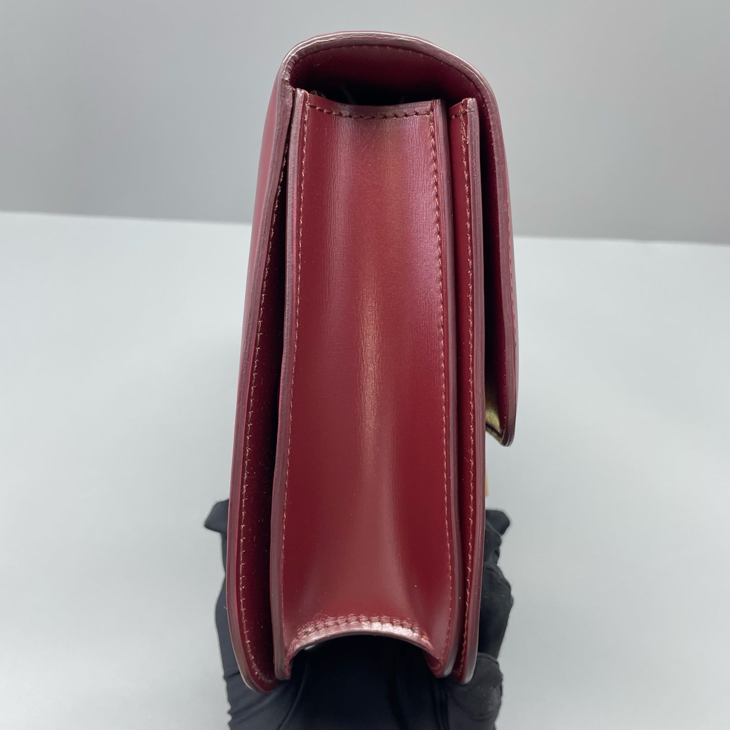 Celine - Box Bag - Leather - Burgundy - (medium)