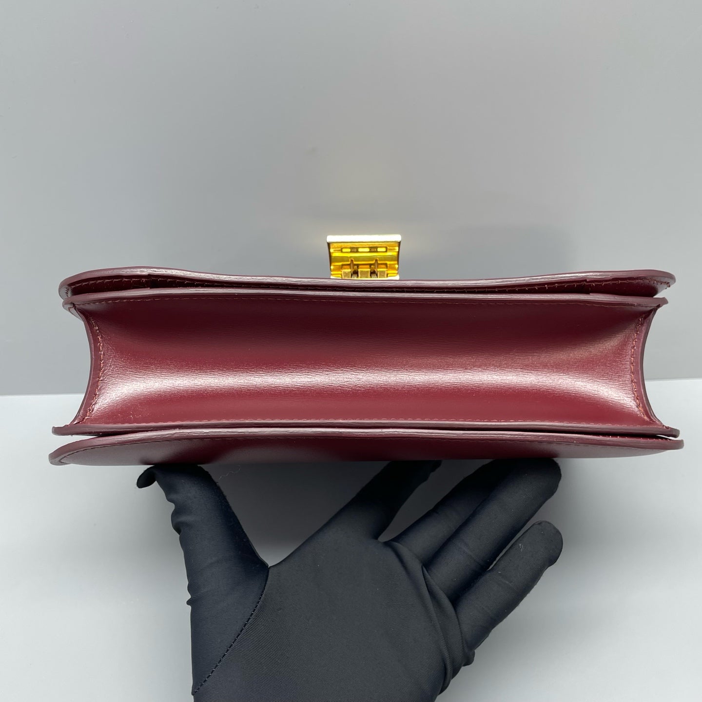 Celine - Box Bag - Leather - Burgundy - (medium)