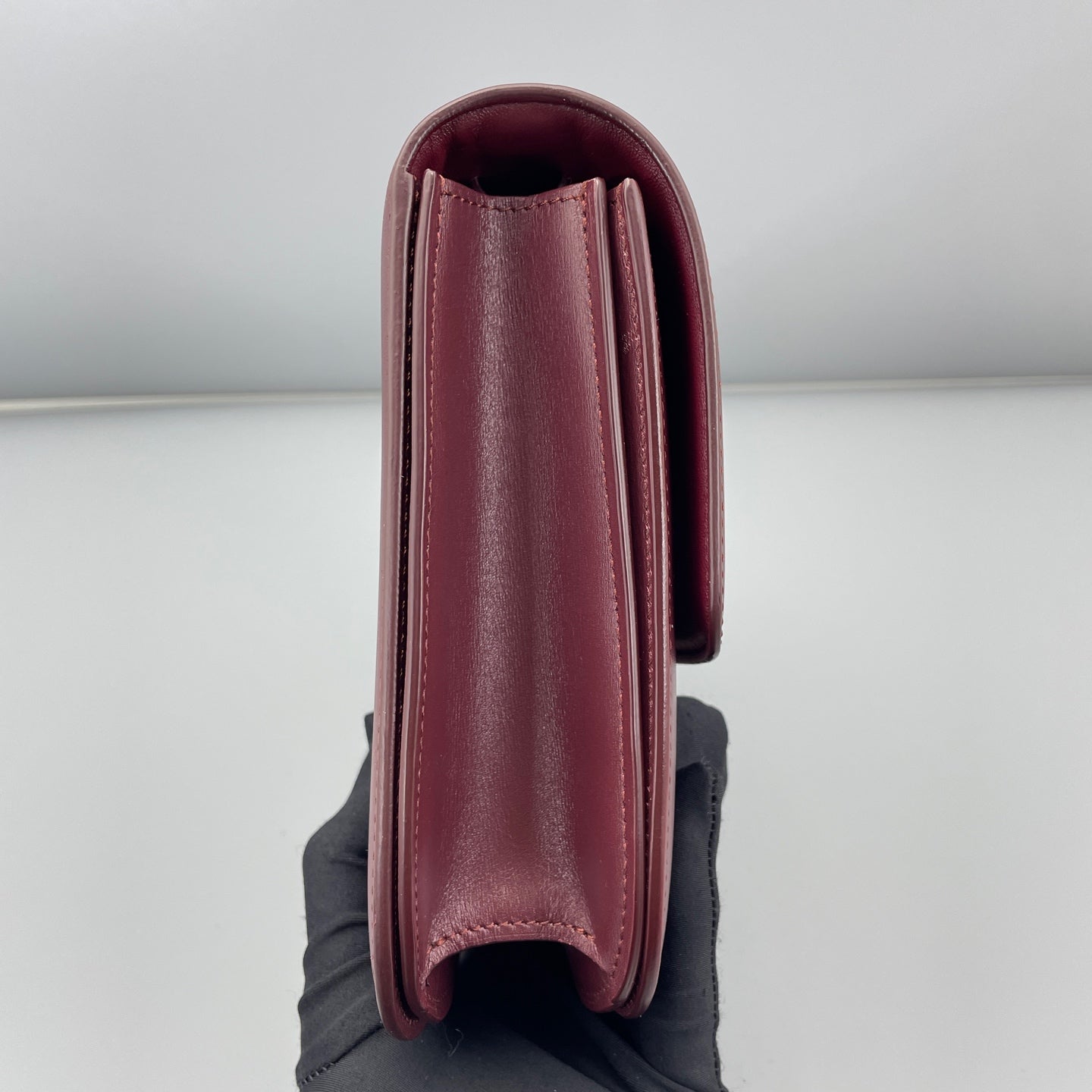 Celine - Box Bag - Leather - Burgundy - (medium)
